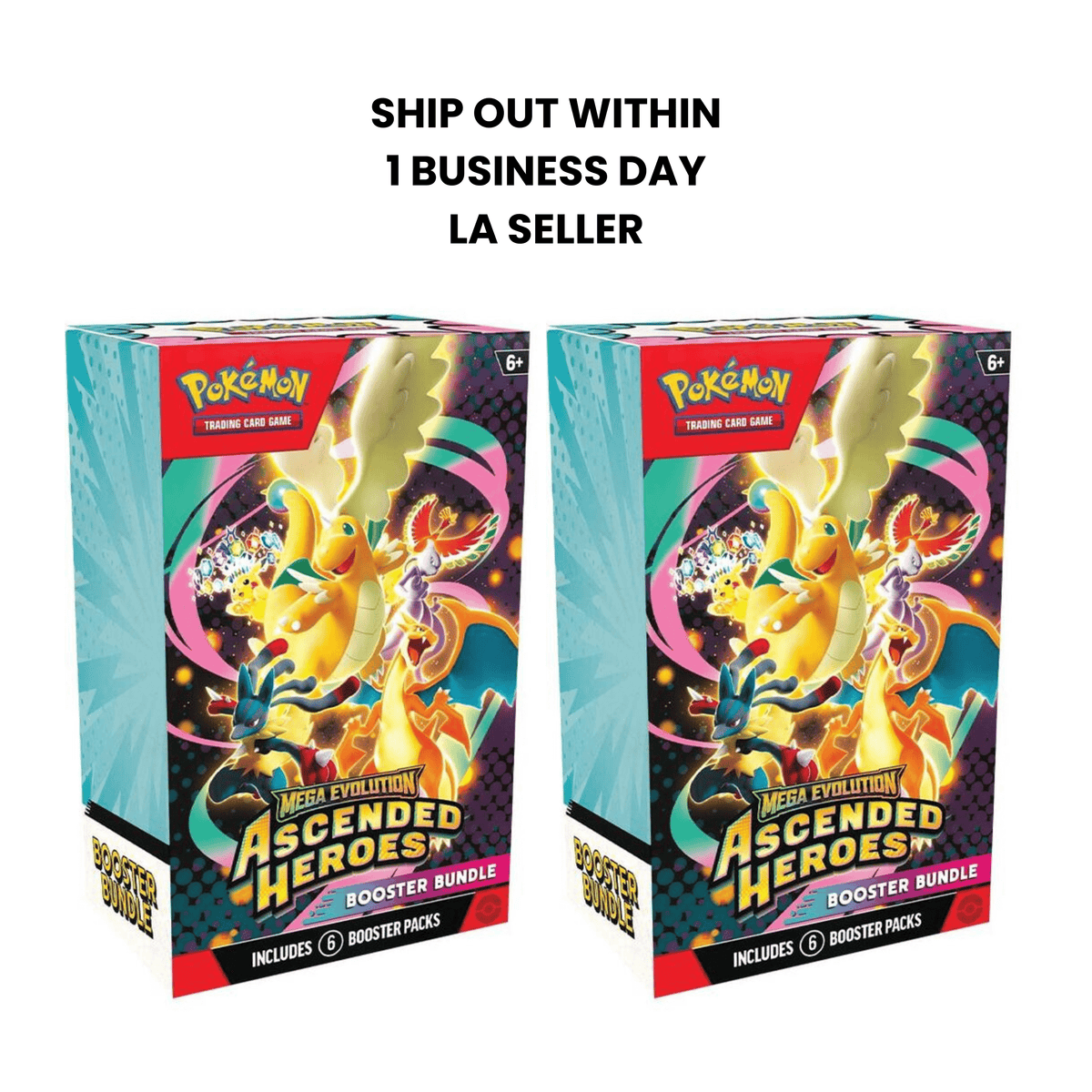 Pokémon Ascended Heroes Booster Bundle 2-Pack Set | Mega Evolution Sealed TCG Bundle | 12 Packs | Perfect Gift for Kids