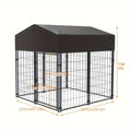 Large Dog Cage Heavy Duty Metal Dog Kennel Outdoor Indoor With Waterproof Cover S-XL