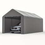 Carport Tent Car Ports Party Tent Heavy Duty Car Tent Car Shelter 10x20 Portable Garage Metal Storage Shelter Outdoor Event Tent Sun Shade with Removable Sidewalls & Doors, 230g Water-resistant PE Cover