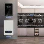 4000W Solar Hybrid Inverter DC24V 120VAC Pure Sine Wave Battery-Free Starting Built MPPT 140A Solar Charger, 6.25 Inch LCD Screen And Touch Buttons