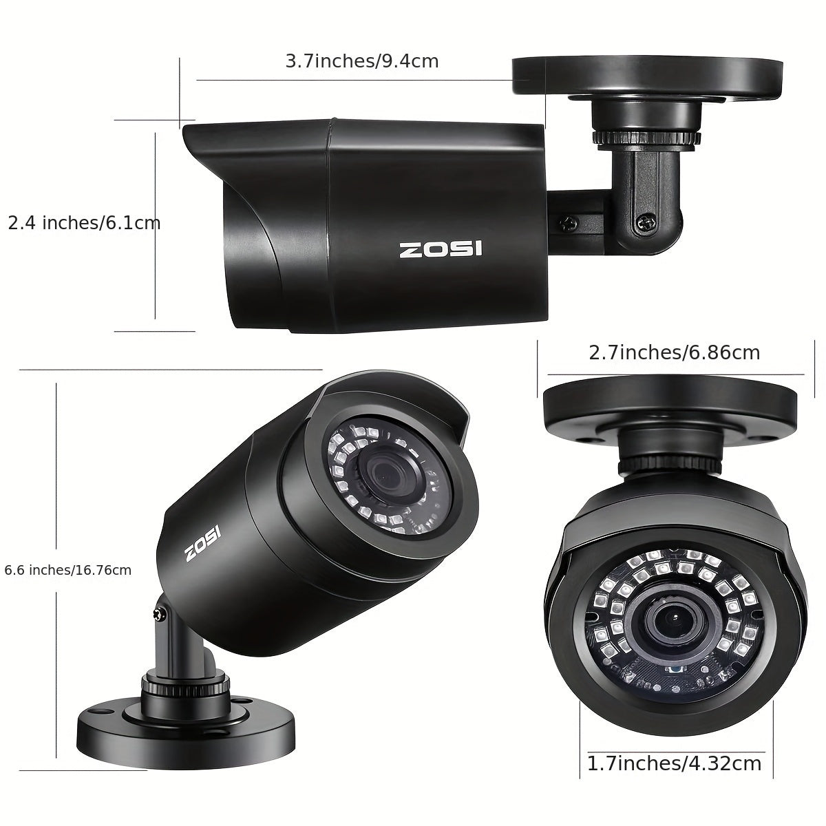 4pcs 8CH 5MP Lite H.265+ Wired Security Camera System - AI Human Vehicle Detection, 4 X 1080P Surveillance Cameras with 60ft BNC Cables, Email Alert with Snapshots (No Hard Drive)