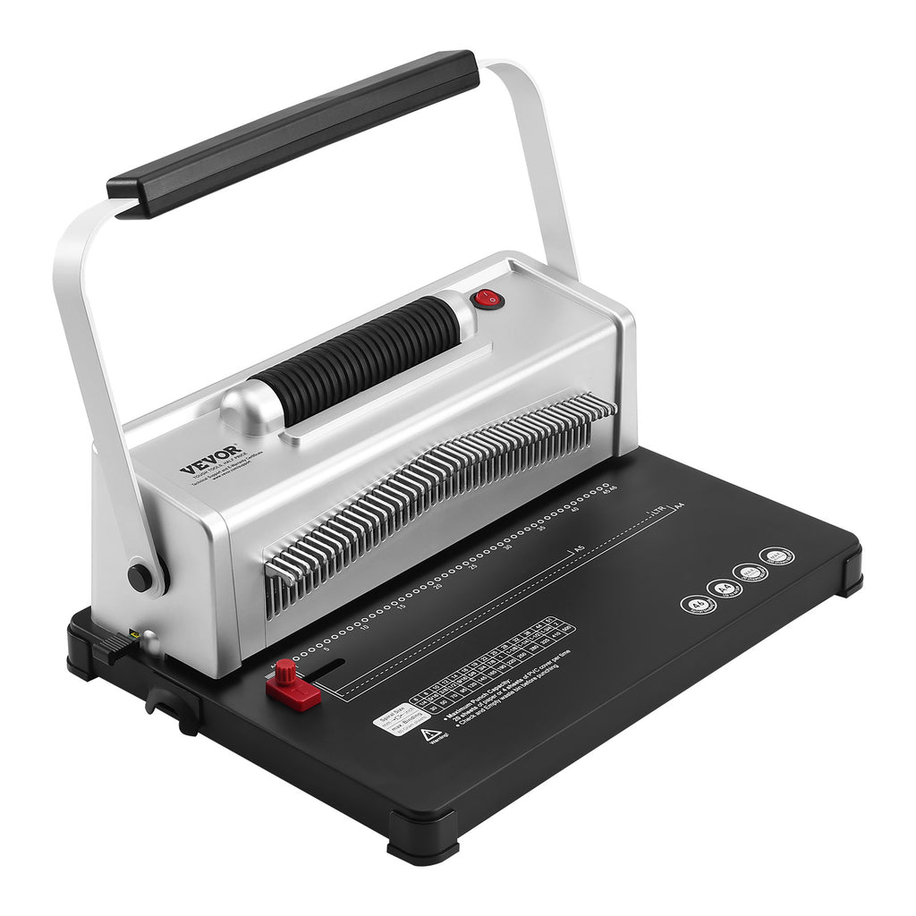 Electric Coil Binding Machine by VEVOR for Letter, A4 and A5 Documents—Punches 20 Sheets and Binds 500