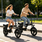 Electric Bike for Adults Teens, 749W Peak Folding Ebike, 25MPH & 25Miles, 48V 15A Portable Electric Mini Bike, Dual Suspension, Commuting Ebike with R-seat