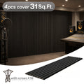 [Wall Panels Decor] 4-Pack 93" X 12" Wall Panels For Interior Wall Decor, Wood Panels For Wall And Ceiling, 3D Wood Slat Wall Panel/Fluted Sound-Absorbing Panel, With Screws
