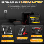 Feuruetc 12V 100Ah LiFePO4 Lithium Battery, Deep Cycle Golf Cart Battery With Built-in 100A BMS, 15000+ Cycles, Perfect Replacement For Lead-Acid, Lightweight & Long-Lasting For RV, Camper, Solar Energy Storage, Off-Grid Power System