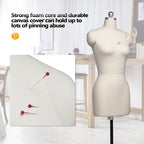 Bonnlo Female Sewing Mannequin, Size 6 Professional Dress Form for Display and Tailor Design, Height Adjustable Torso with Stable Metal Base