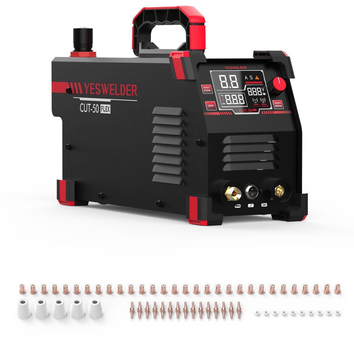 Plasma Cutter, 50Amp Contact Start, 110/220V Dual Voltage, Digital Display, IGBT Inverter Cutting Machine