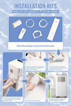 Portable Air Conditioner 8000 BTU(4400 BTU SACC), AC Unit with Dehumidifier Fan 3-in-1. Ft. Portable AC with Remote Control, 24H Timer, Digital Display,40dB Low Noise for Bedroom, Living Room, Dorms, Office
