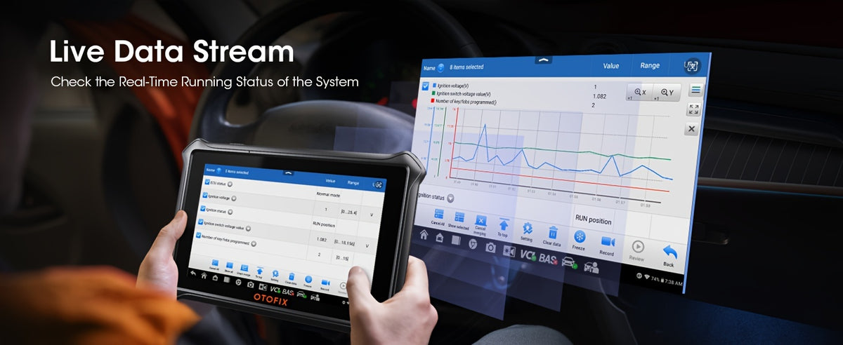OTOFIX D1 Lite Bidirectional Scanner Full System Diagnostic Key Coding TPMS FCA Autoauth, Key Programming, Test, CANFD & DOIP, Auto VIN, No Wireless Function, Without Battery