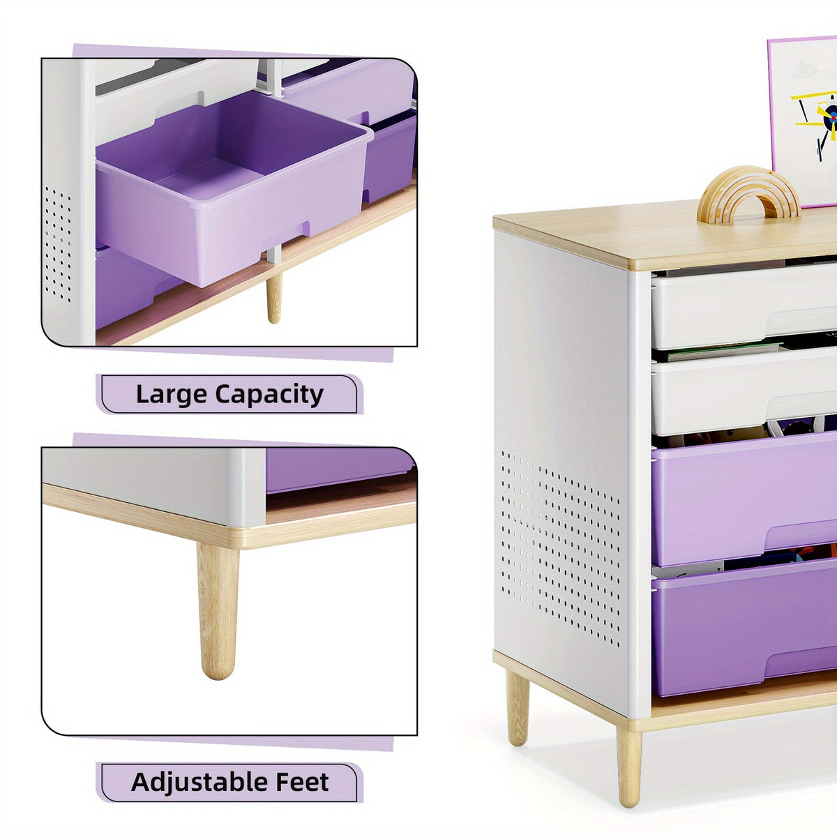 TOOLF 12 Drawer Storage Cabinet with Tabletop, Cube Organizer for Home & Office, Ideal for Living Room, Bedroom, Classroom, Playroom, And Craft Room, Storage Drawer Units