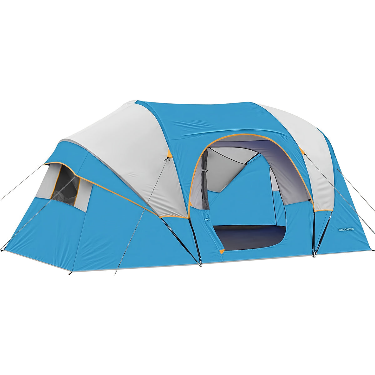 10 Person Camping Tent - Portable Easy Set Up Family Tent for Camp, Windproof Fabric Dome Tent Outdoor for Hiking, Backpacking, Traveling-14'x11'x74in(H)