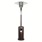48, 000 BTU Bronze Outdoor Propane Patio Heater with Wheels | Commercial & Residential Use, Metal Tower, Radiant Heating, Freestanding, Includes Lighter Device