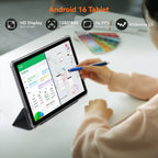 TABWEE T20 Android 16 New 2026 Tablet, HD IPS Large Screen, Unisoc Octa-Core High-Performance CPU, 24(8+16)GB RAM + 256(2TB Expand), 8MP+5MP Dual Cameras, Support Long Battery Life, Face Unlock, Widevine L1, Gemini Ai, And 90Hz High Refresh Rate