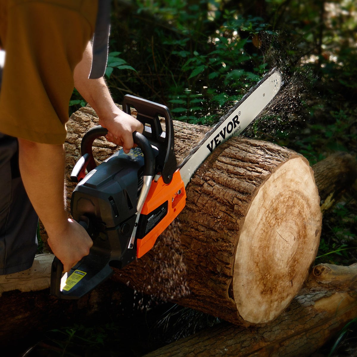 VEVOR 58CC 20" Gasoline Chainsaw Gas Powered Wood Cutting Engine Gas Chain Saw