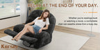 Living Room Swivel Recliner, Adult Electric Recliner with USB Ports and Side Pocket Storage, Comfortable Soft-shell Rocking Chair, Chenille Material Large-seat-width Recliner for the Living Room, Generously Wide Seating, a Fine Gift