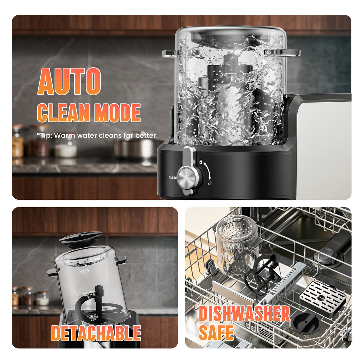 Home-Use Ice Cream Maker, Smoothie Maker, Large-Capacity Frozen Beverage Maker, 6 Preset Programs, Self-Adjusting Hardness And Self-Cleaning Function, LED Display, Suitable for Family And Parties, A Must-Have Gift!