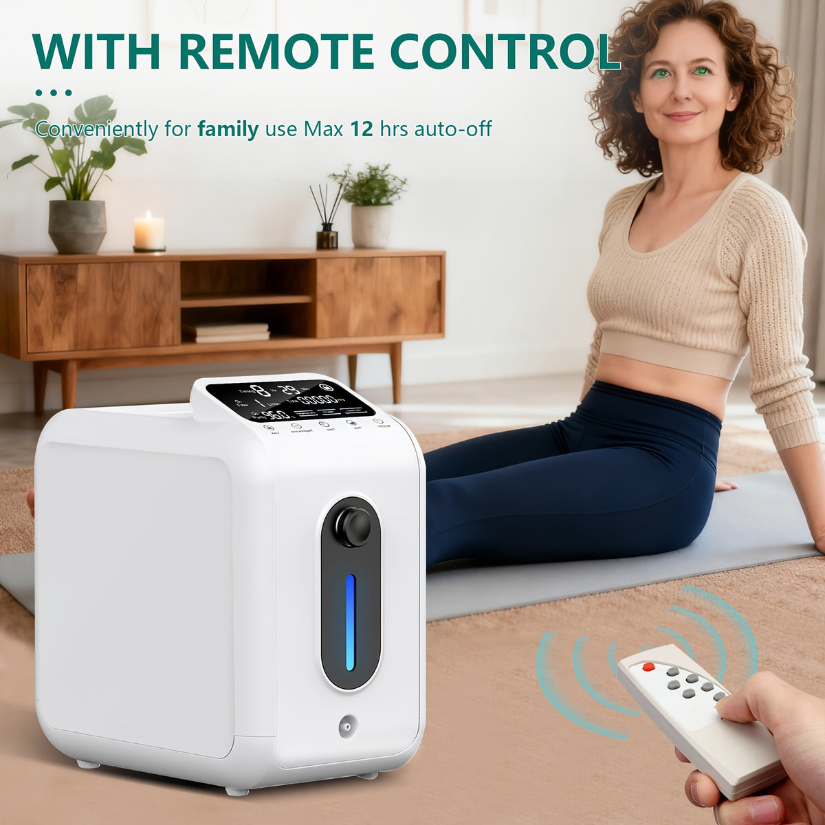Portable Oxygen Concentrator Machine ROG22 - 1-9 Adjustable Oxygen Generator with 96% Purity, Compact & Quiet for Home, Travel Suitable for Home Use, COPD, Emphysema, Pulmonary Fibrosis