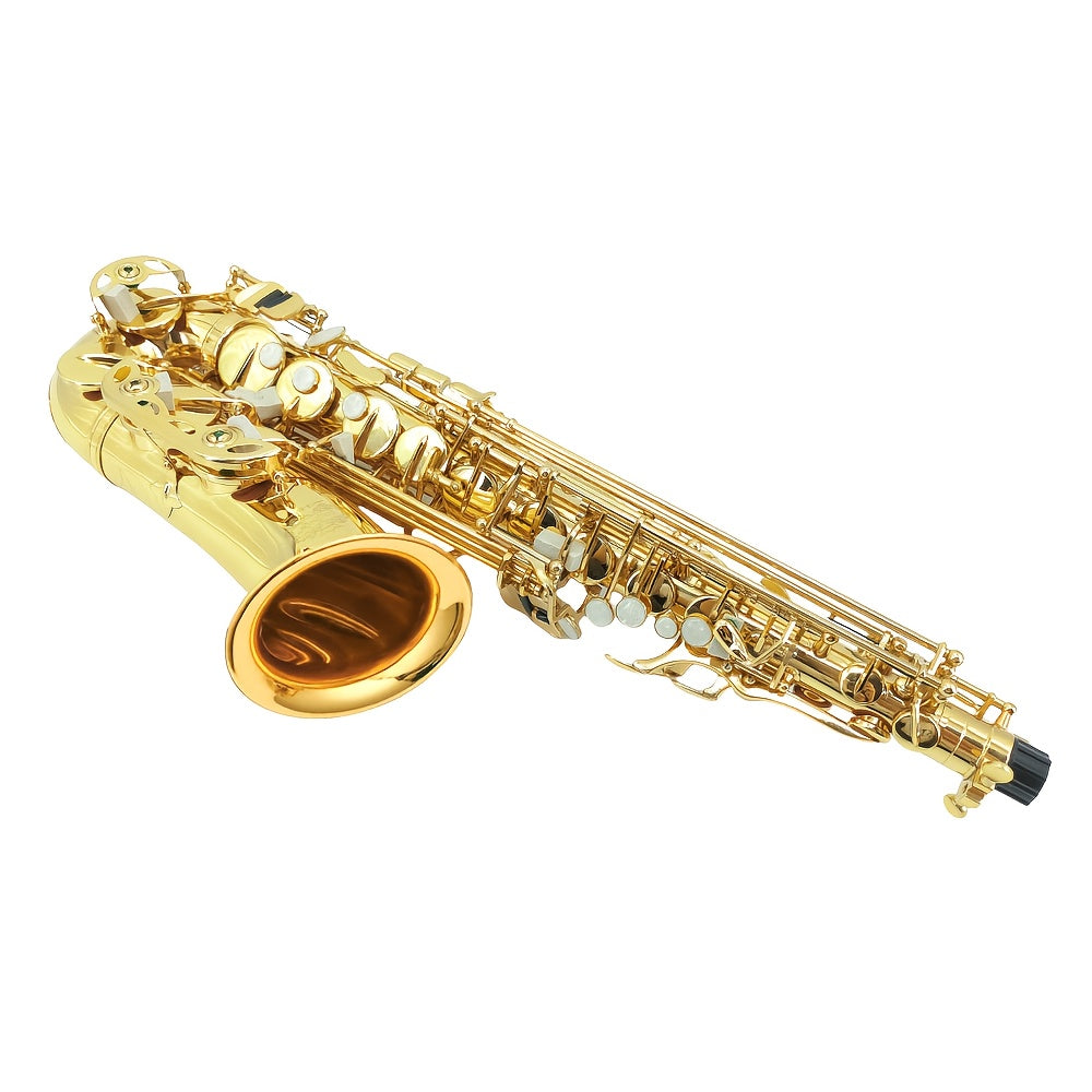 WUQIMUSC Alto And Soprano Saxophone | E-Flat Alto/B-Flat Soprano Available | Multiple Colors And Golden Lacquer End | Handcrafted | Full Kit with Case And Mouthpiece | Ideal Easter Gift for Friends, Him And Her Wind Instruments