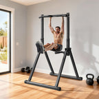 VEVOR Pull Up Bar, 330LBS Capacity Portable Pullup Bar Station, Pullup Bars Free Standing with Triangular Structure & Heavy-Duty Steel Tube, 9 Level Height Adjustment Gravity Fitness for Arms, Back