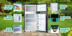 2.4 CU.FT. Mini Fridge with Freezer, Personal Refrigerator, Small Size Refrigerator with 7 Level Adjustable Temperature and Double Door