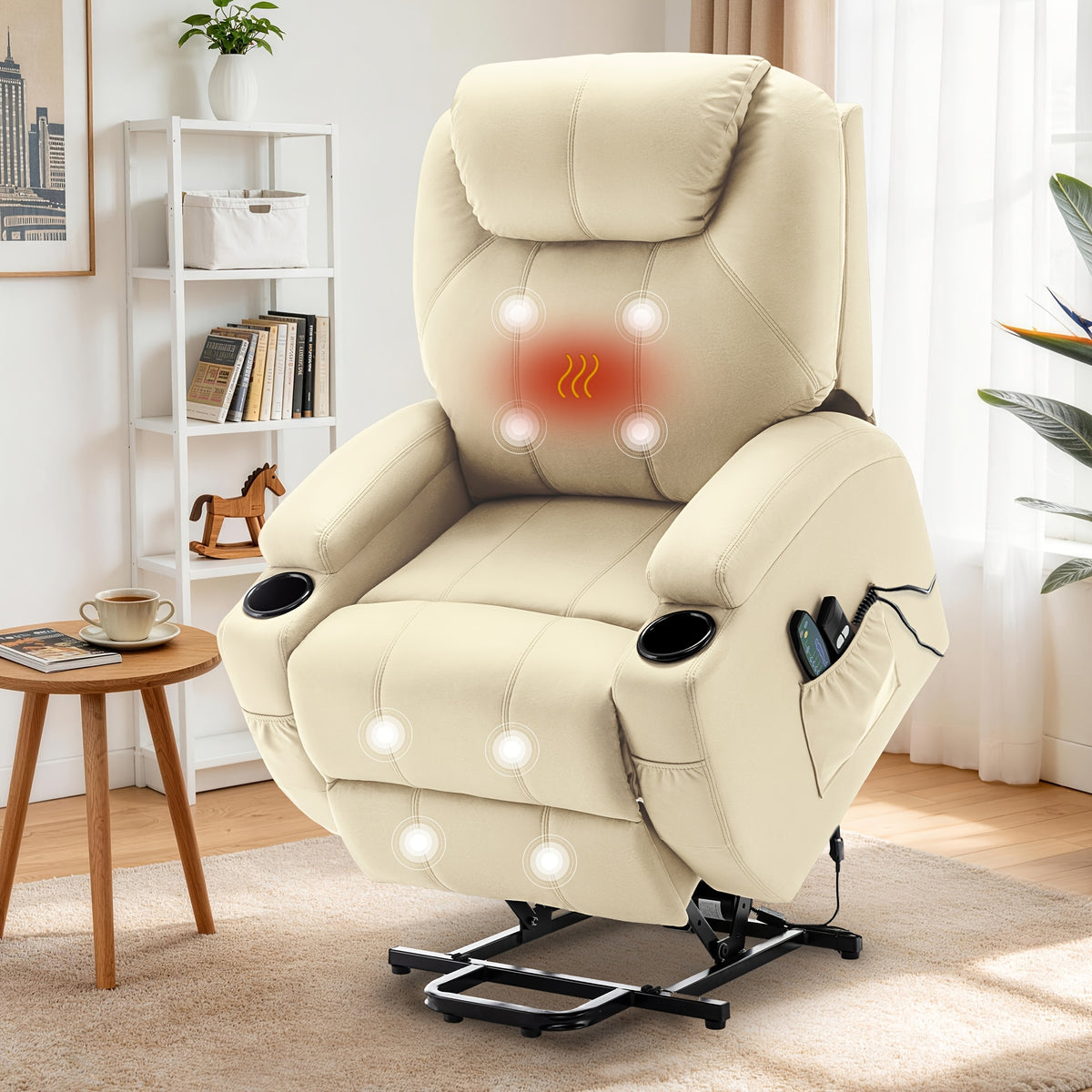 A Special Massage Chair for Personal Care And Home Use, Massage Chair Clearance Deal, Power Lift Recliner Chair, The Electric Chair Features Massage And Heating Functions, Comes with A Remote Control And Cup Holder, Holiday Gift