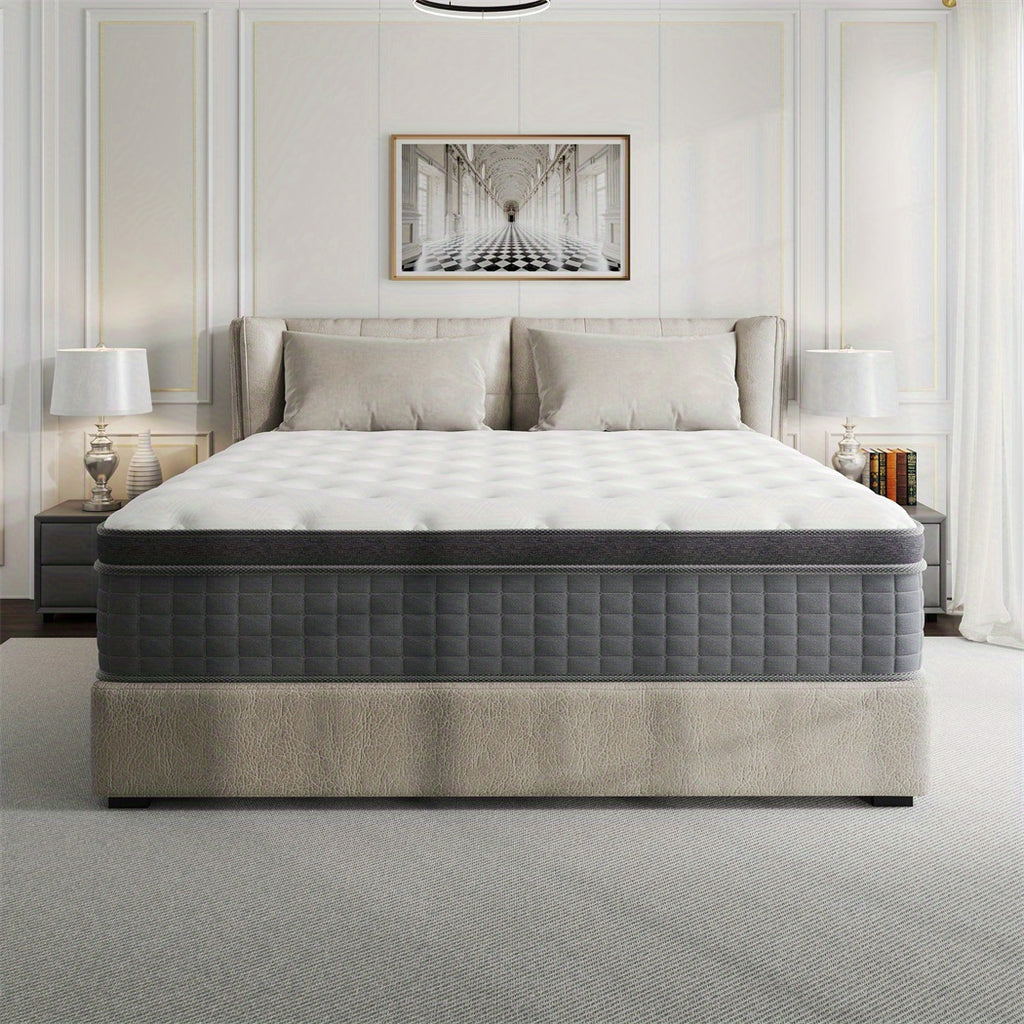 10" 12" 14" Twin Full Queen King Size Mattress In a box Memory Foam Hybrid Pocket Spring Medium Firm Luxury Bed