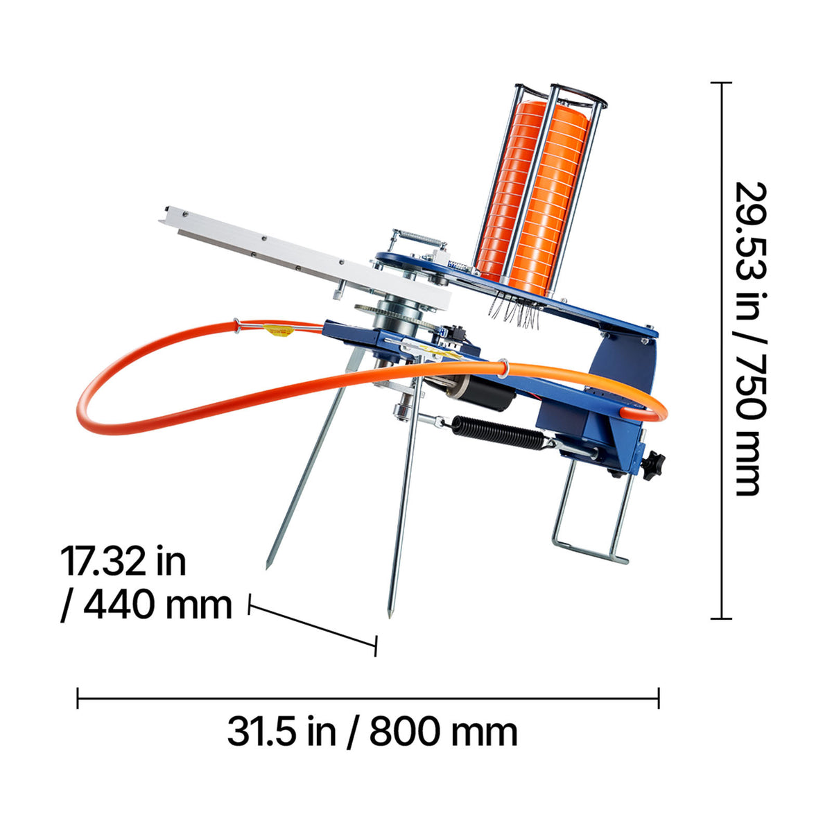 Clay Target Thrower VEVOR Automatic Pigeon Launcher, 28 or 50-Clay Capacity for 45-Yard Training