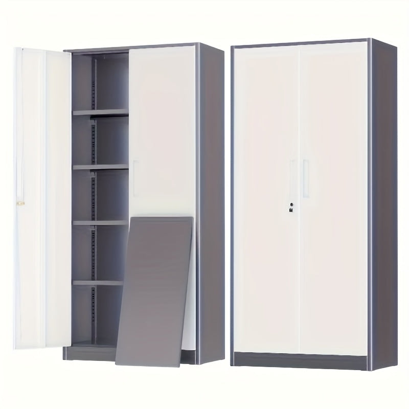 72" Metal Storage Cabinet with Lock, with 2 Doors And 4 Adjustable Shelves, Lockable Steel Storage for Office, Garage, Warehouse,, Home