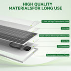 Werchtay 200W*2 Solar Panels, 25.5% 18BB High Efficiency Monocrystalline 2pcs 200W 12 Volt Solar Panels Systems Solar Module for Farm House Rooftop RV Caravan And Other Off-Grid System