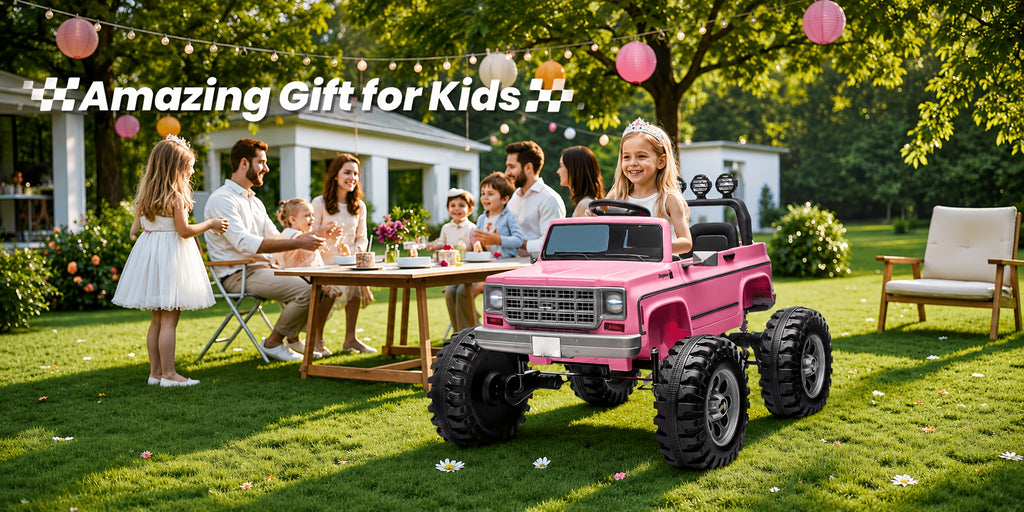 24V Kids Ride-On Electric Car, Dual Mode Powered Car with Remote Control, 3 Speed Settings, Seat Harness Protection, Locking Doors, Outdoor Toy Car, Ride-On for Boys And Girls (/Red//Black) - Ideal Birthday/Christmas/Halloween Gift