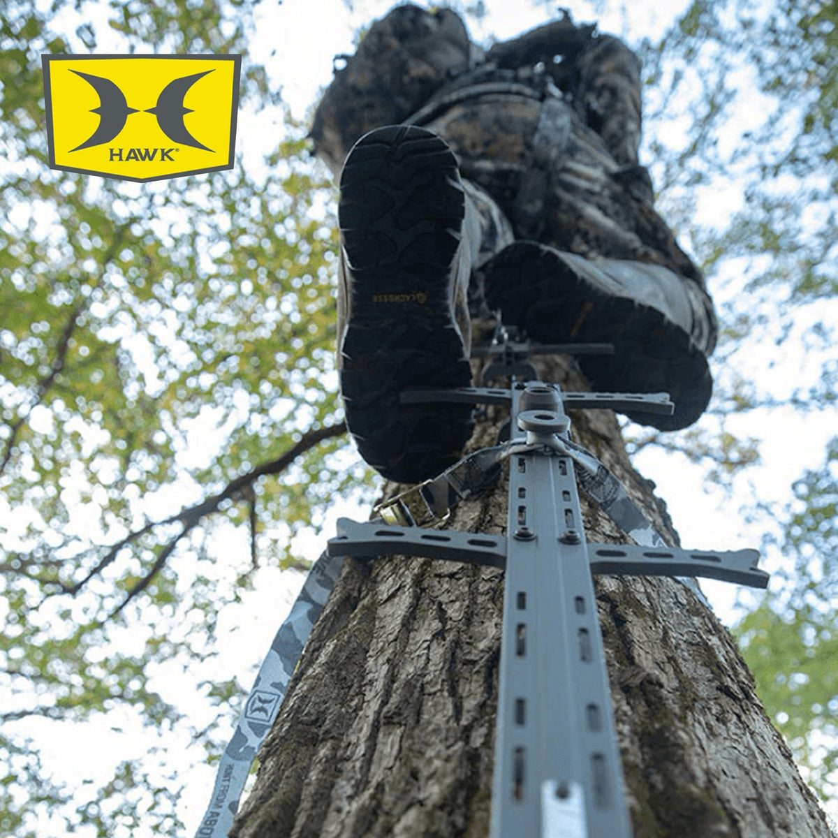 Hawk Helium 30 Inch Aluminum Alloy Climbing Sticks Tree Climbing Hunting Gear, Hunting Accessories for Tree Stands, Deer Stands, & Blinds, 3 Pack