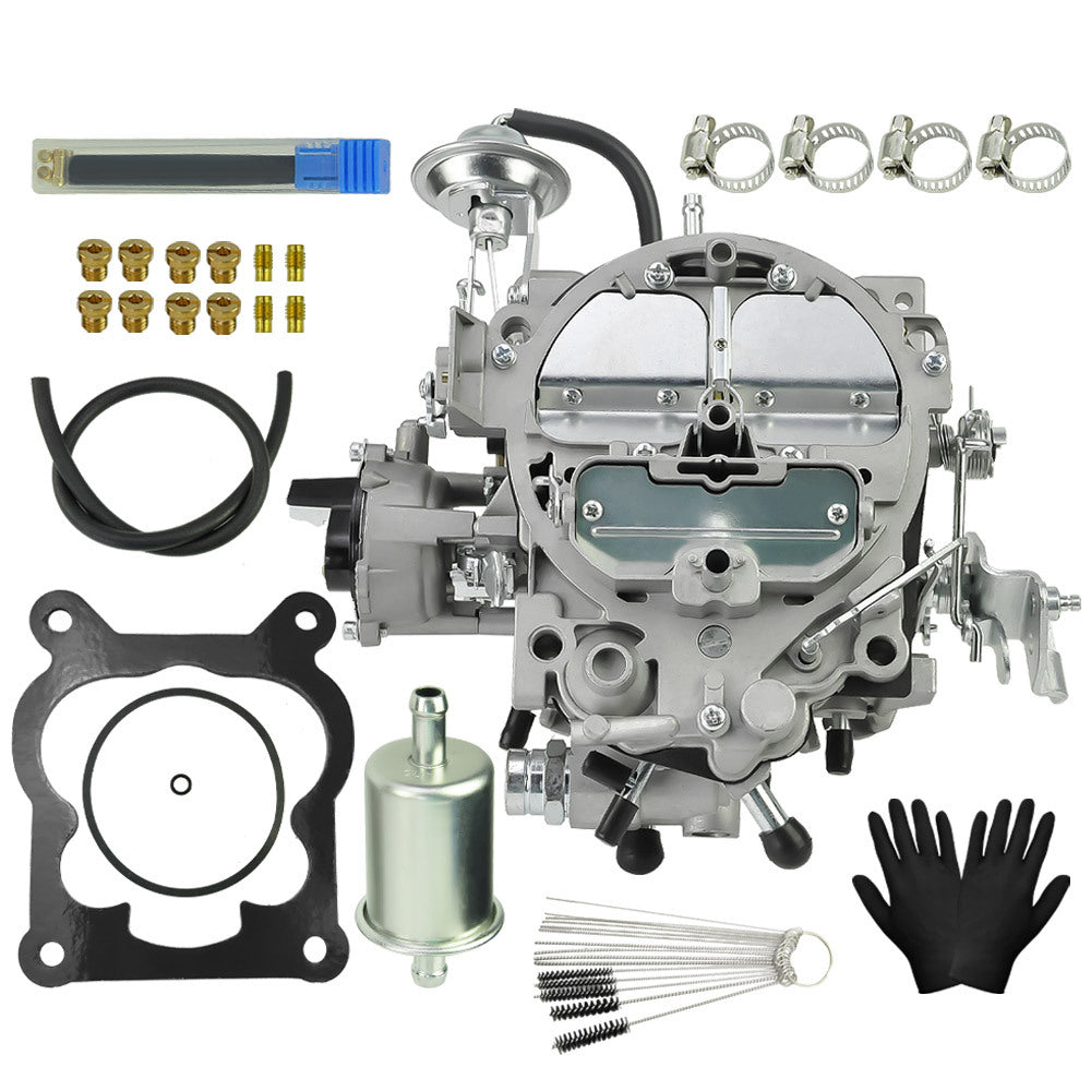 Carburetor: 4BBL, 750CFM, Vacuum Secondary, 4MV, for 1904R Rochester Quadrajet, 1980-89 – with Cleaning Brush