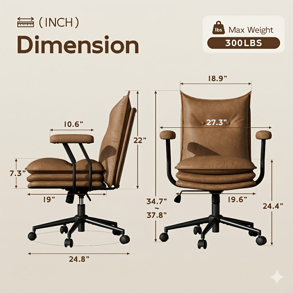 Executive Office Chair — 160° Recline and Footrest for Spacious 400LB Home Office Seating with Casters