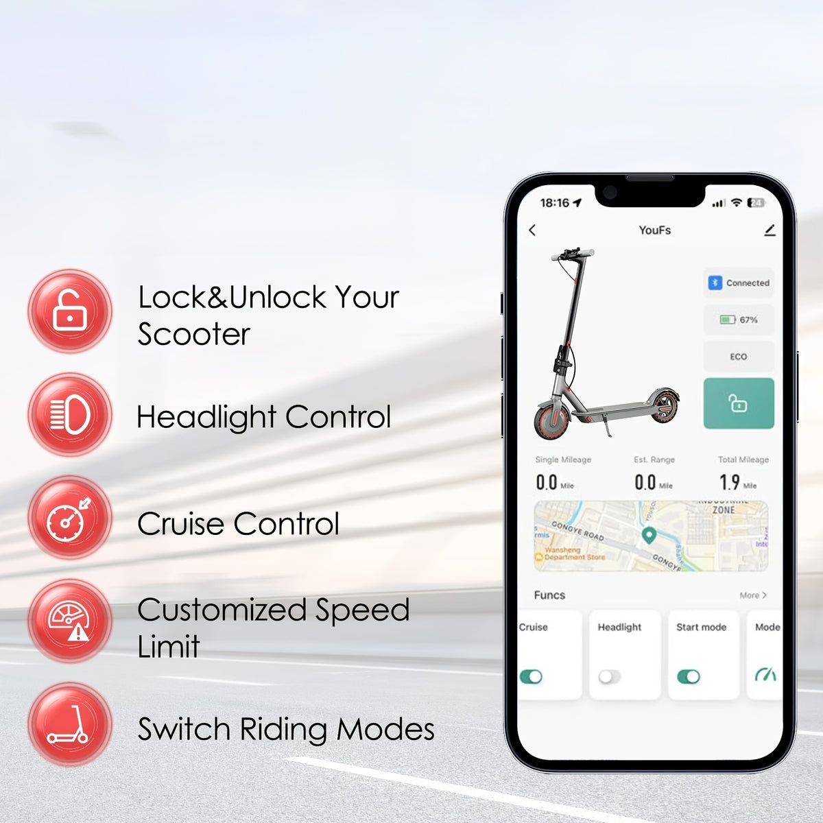 Folding Electric Scooters, Adult Electric Scooters. with a Maximum Range of 25 KM, LED Panel 8.5-Inch Tire Folding Electric Scooter Offers Commuters an Electric Scooter. 36V 5.2AH/36V 10.4AH
