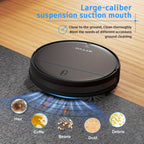 MAMNV 3-In-1 Intelligent Robot 5000Pa Vacuum Cleaner, Automatic Charging Fixed-Point Sweeper, Voice, App Control And Wet Suction Mopping of Water Tank Dust Box, Used for Smart Home Cleaning, Birthday And New Year Gifts