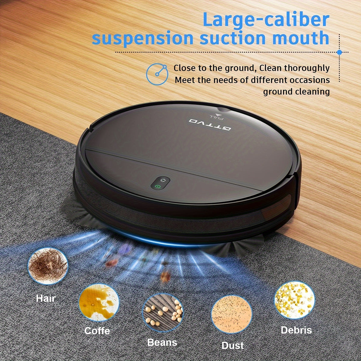 MAMNV 3-In-1 Intelligent Robot 5000Pa Vacuum Cleaner, Automatic Charging Fixed-Point Sweeper, Voice, App Control And Wet Suction Mopping of Water Tank Dust Box, Used for Smart Home Cleaning, Birthday And New Year Gifts