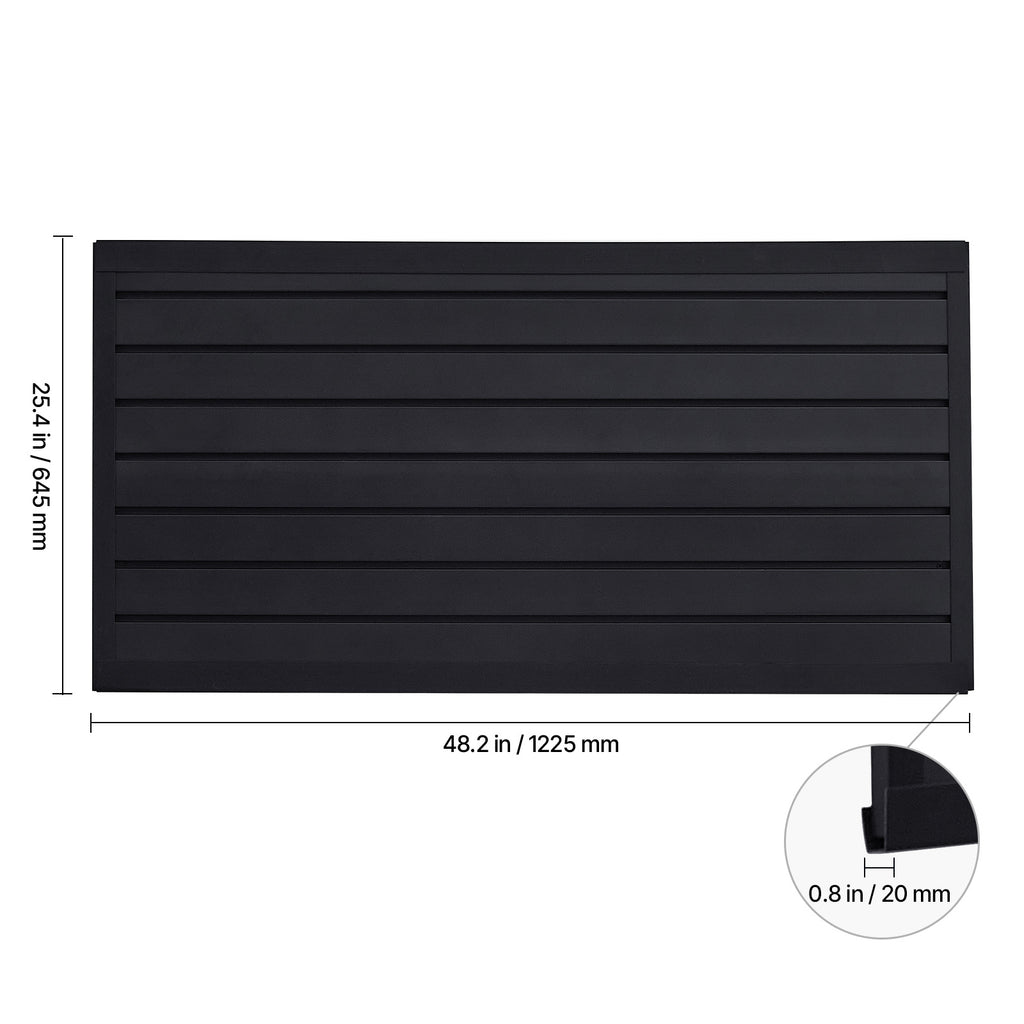 VEVOR 2 x 4 ft / 4 x 4 ft / 8 x 4 ft Slat Wall Paneling PVC White Garage Slatwall with Modular Design White/Grey/Black