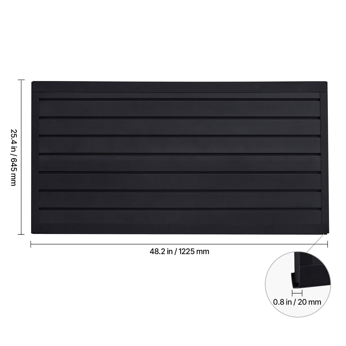 VEVOR 2 x 4 ft / 4 x 4 ft / 8 x 4 ft Slat Wall Paneling PVC White Garage Slatwall with Modular Design White/Grey/Black