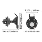 VEVOR Shipping Container Wheels 6-Lug / 8-Lug Wheels Kit, Heavy Duty Shipping Container Axle with Ratchet Tie Down-Moves 20 ft - 40 ft, Secure Transport for Dock, Warehouse, Construction Site, Black