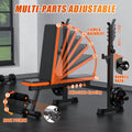 16-In-1 Adjustable And Multifunctional Weight Bench Set, 880Lbs Heavy Duty Strength Training Bench with Leg Developer, Barbell Rack, Preacher Curl Pad And Lat Pulldown for Full Body Workout at Home