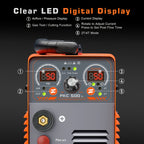 FEIFANKE 50A Plasma Cutter, 110V/220V, Non-Touch Pilot Arc, Non-High Frequency Blow-Back Start, 20mm Max Cut, Air Sensor, Digital Display, PT/2T/4T, Overheat Protection for Automotive Repair, Metal Fabrication, DIY