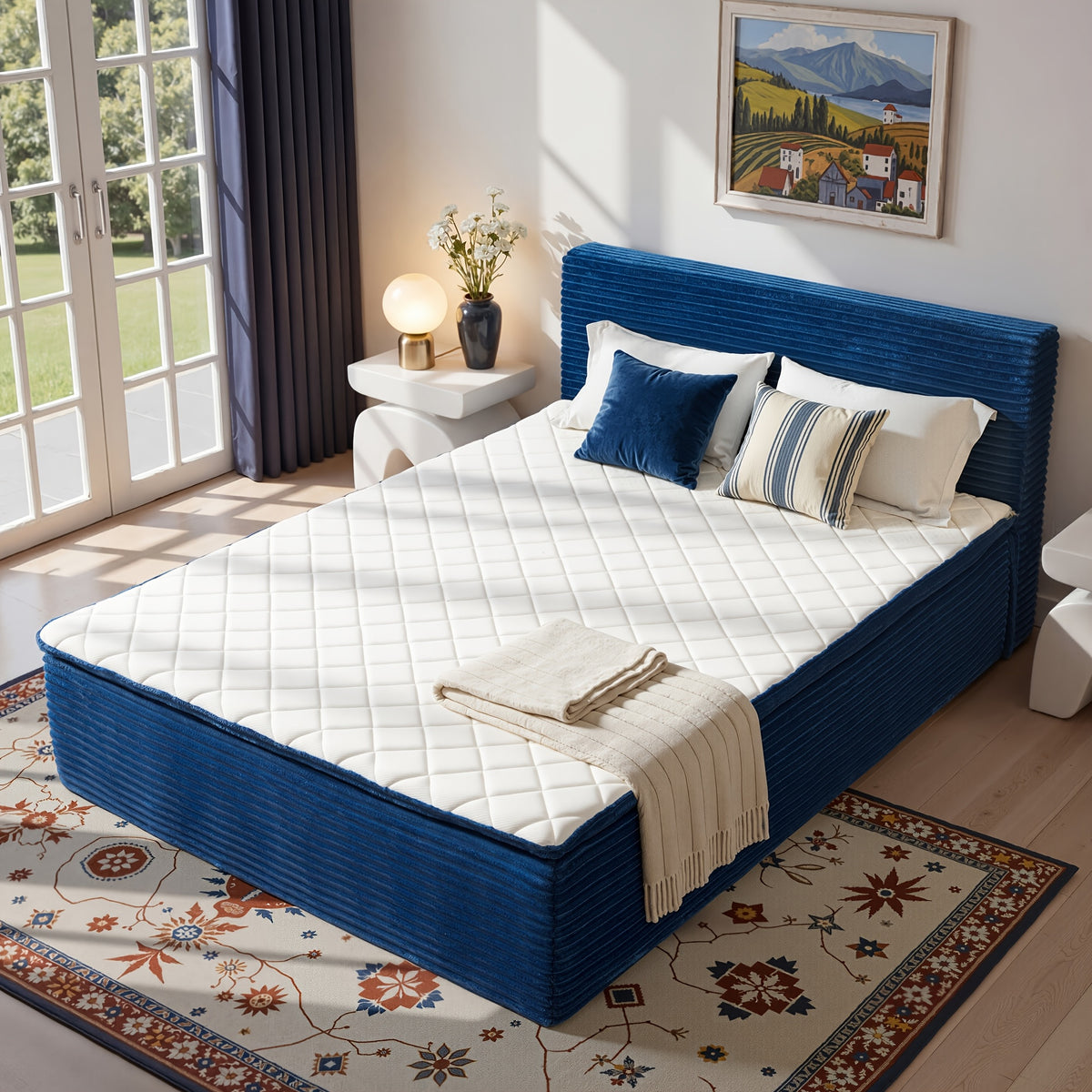 No Assembly Sofa Bed, All-in-One Design Shipped In A Compact Box. Unpack, Allow To Expand, And Use Same Day. Plush Fabric Bed & Couch With High Resilience Foam, For Living Room, Bedroom, Studio (Queen, Full, Twin)