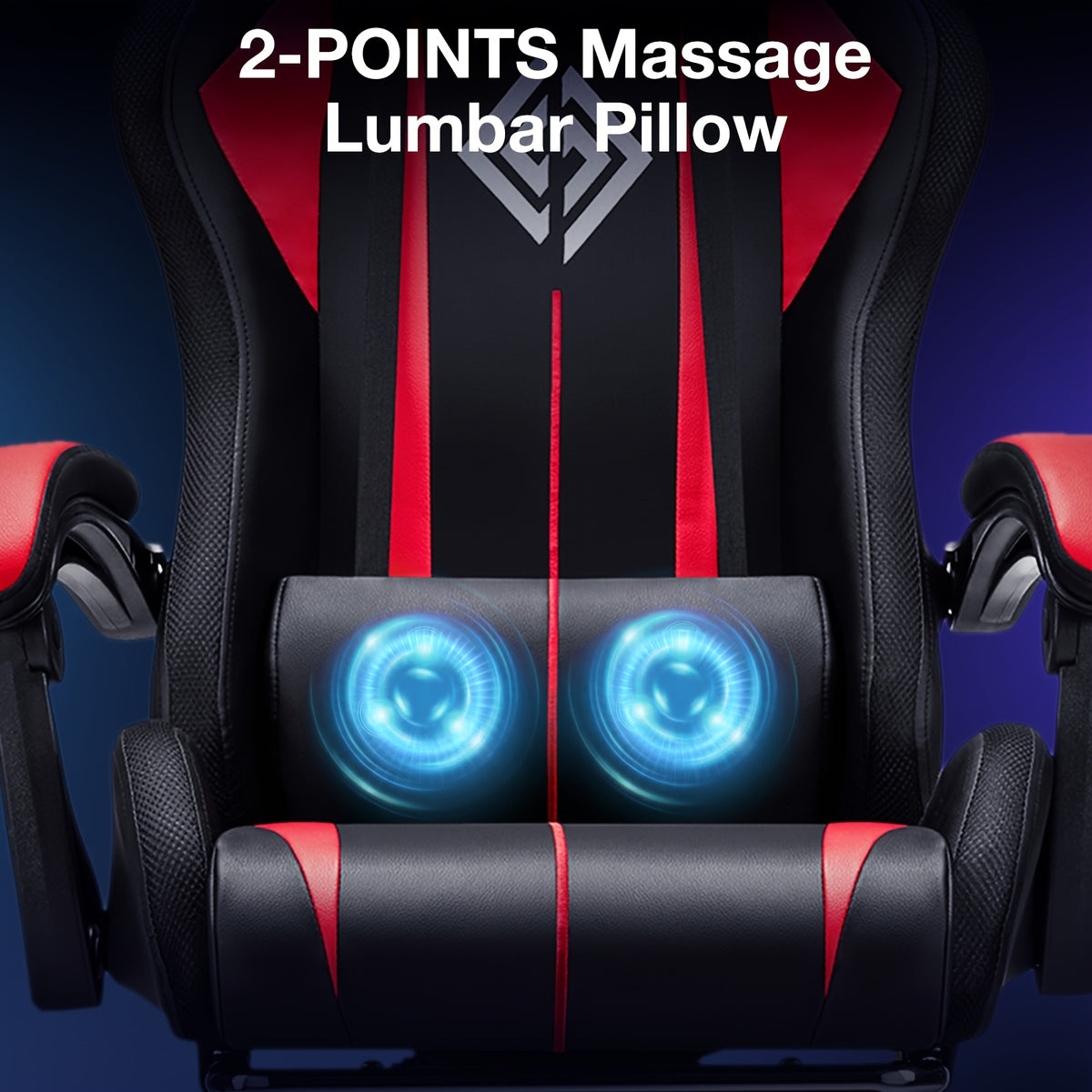 RGB Gaming Chair with LED Lights And Massage Ergonomic Computer Chair High Back Video Game Chair with Footrest And Adjustable Lumbar Support Linkage Armrest