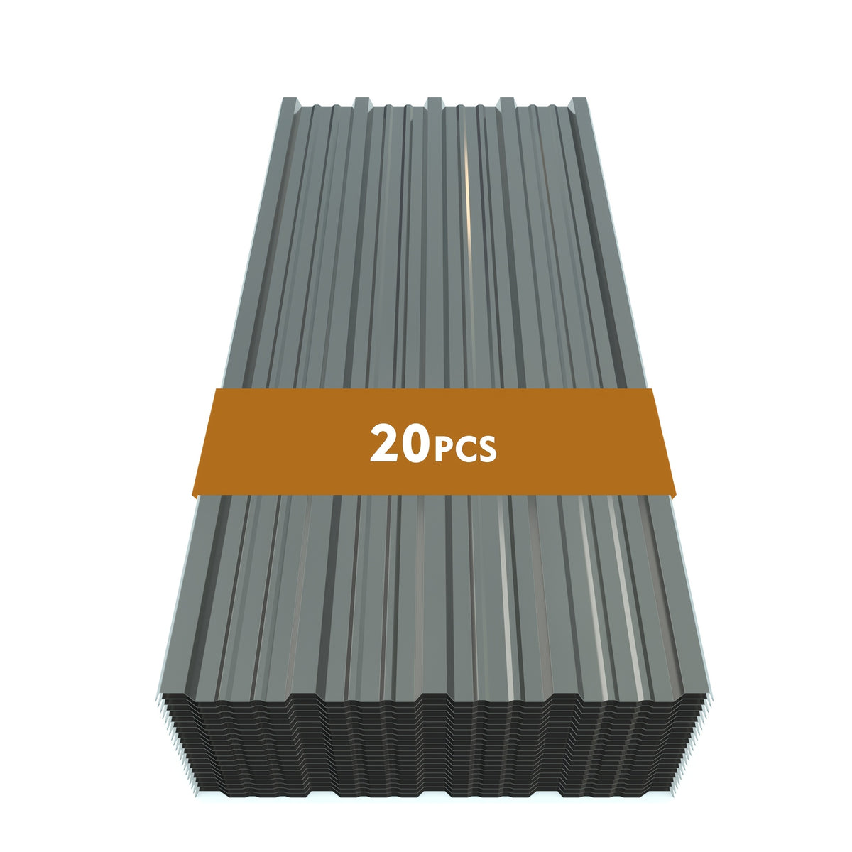 [Metal Roofing Panels] 72.85" X 18.9" High-Quality Metal Roofing Panels, Heavy Duty Waterproofing Corrugated Galvanized Steel Roof Panels, Metal Siding Panels Gazebo Top Cover for Pergola, Patio, Garden and Mobile Home (10/20pcs, Gray)