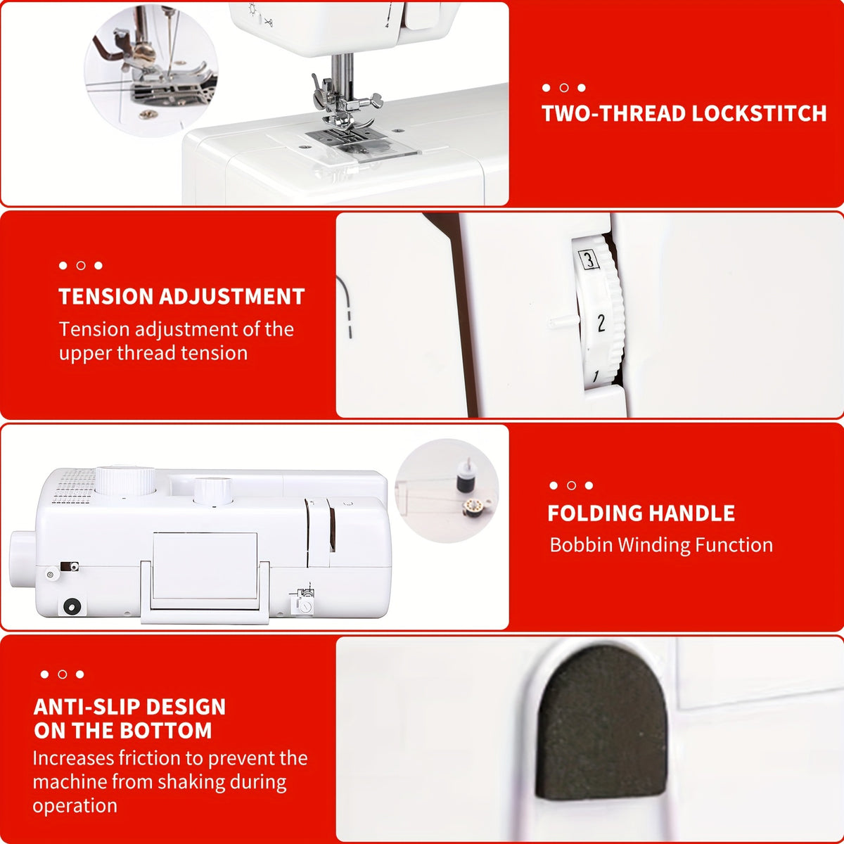 Sewing Machine -59 Needle Pedal Sewing Machine, 705 Multifunctional Home Sewing Machine, Two Options for Double Needle Sewing Mode And Single Needle Sewing Mode, Capable Of Sewing Up to 6 Layers Of Fabric, Meeting DIY Sewing Needs