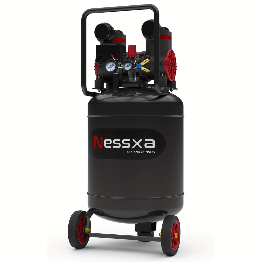 8/10/14 Gallon Ultra Quiet Air Compressor, 116PSI Oil-Free Air Compressor Tank, 110V/60Hz, 70dB Air Compressor for Car Repair, Spray Painting, Woodwork Nailing