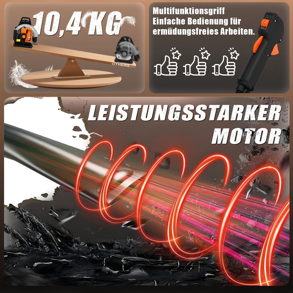 63Cc 665 CFM 338km/h Backpack Blower, Gas Snow Blower, 2-Cycle Gas Leaf Blower, Ergonomically Designed, with Cruise Control, Commercial-Grade Gas-Powered BackpackBlower, Suitable for Lawn Care, Garden AndYard Cleaning, Snow Removal, Father's Day Gift