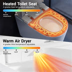 [Smart Toilet] Smart Toilet with Built-in Feminine Wash Function — Features Seat Heating and Night Light, Supports Warm Water Bidet and Warm Air Drying; Modern Tankless 1pc Design, Equipped with Soft-close Lid, Foot-operated Sensor, and Automatic Lid/seat