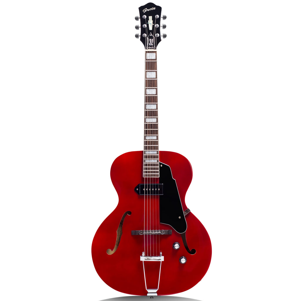 [Jazz Electric Guitar] GROTE Jazz Electric Guitar Hollow Body Chrome Hardware P90 Pickup