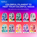 SUNLU PLA Plus Filament, Dual Color Gradient, High Toughness, Shiny Texture, 1.75mm Diameter, Low Shrinkage, Dimensional Accuracy +/- 0.02mm, Smooth Surface Plastic Materia, 22.05LB 10Colors